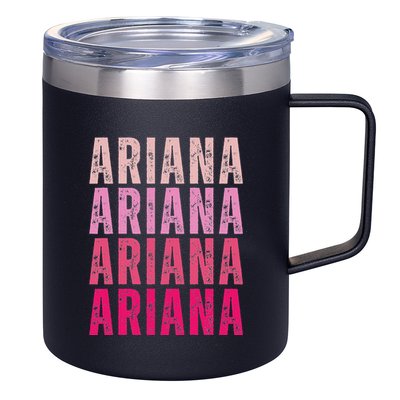 Personalized Name Ariana I Love Ariana Vintage 12oz Stainless Steel Coffee Mug