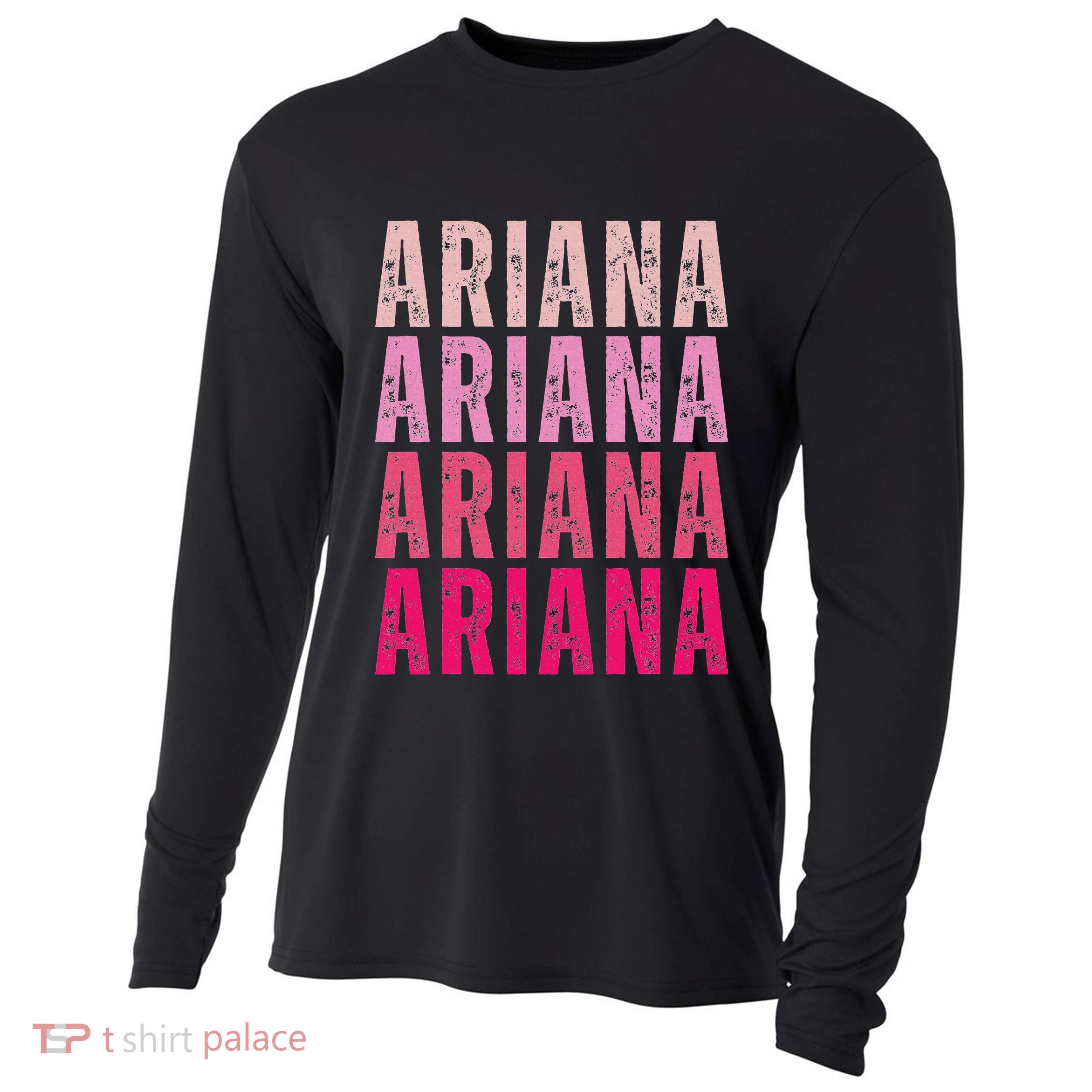 Personalized Name Ariana I Love Ariana Vintage Cooling Performance Long Sleeve Crew