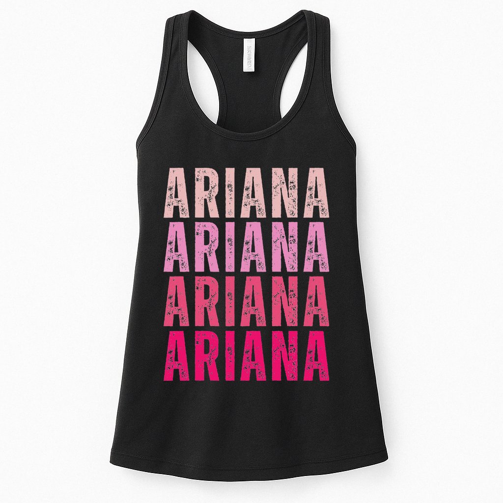 Personalized Name Ariana I Love Ariana Vintage Womens Tank Top