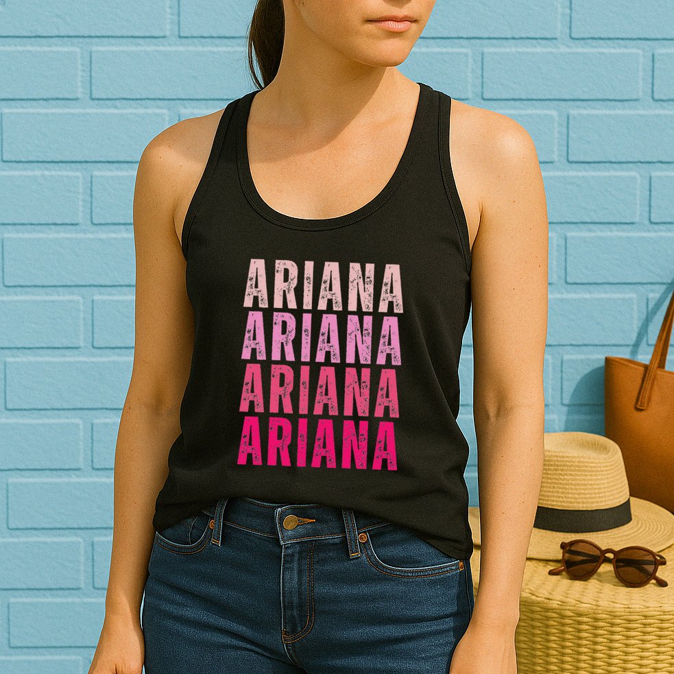 Personalized Name Ariana I Love Ariana Vintage Womens Tank Top