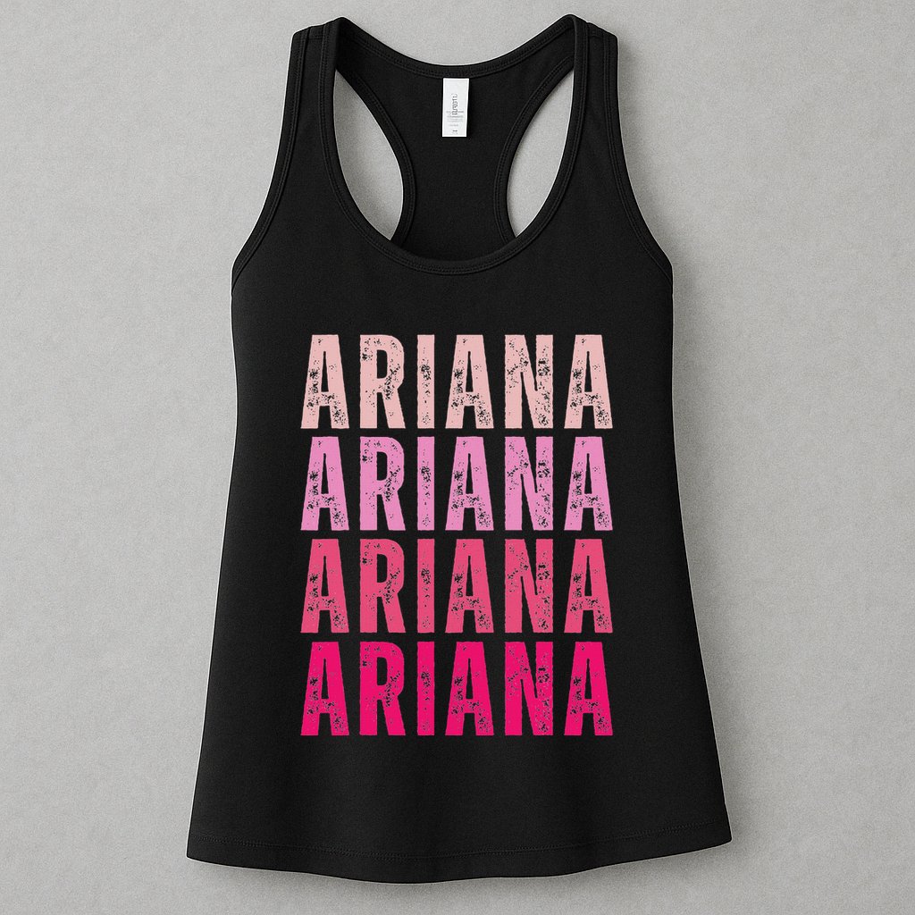 Personalized Name Ariana I Love Ariana Vintage Womens Tank Top