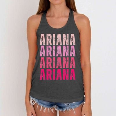 Personalized Name Ariana I Love Ariana Vintage Women's Knotted Racerback Tank