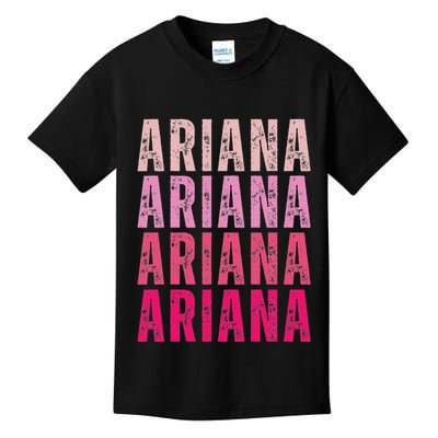 Personalized Name Ariana I Love Ariana Vintage Kids T-Shirt