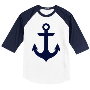 Preppy Nautical Anchor Gifts For Sailors Boaters & Yachting Baseball Sleeve Shirt