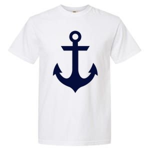 Preppy Nautical Anchor Gifts For Sailors Boaters & Yachting Garment-Dyed Heavyweight T-Shirt