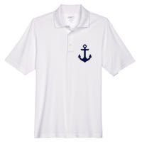 Preppy Nautical Anchor Gifts For Sailors Boaters & Yachting Men's Origin Performance Pique Polo