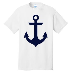 Preppy Nautical Anchor Gifts For Sailors Boaters & Yachting Tall T-Shirt