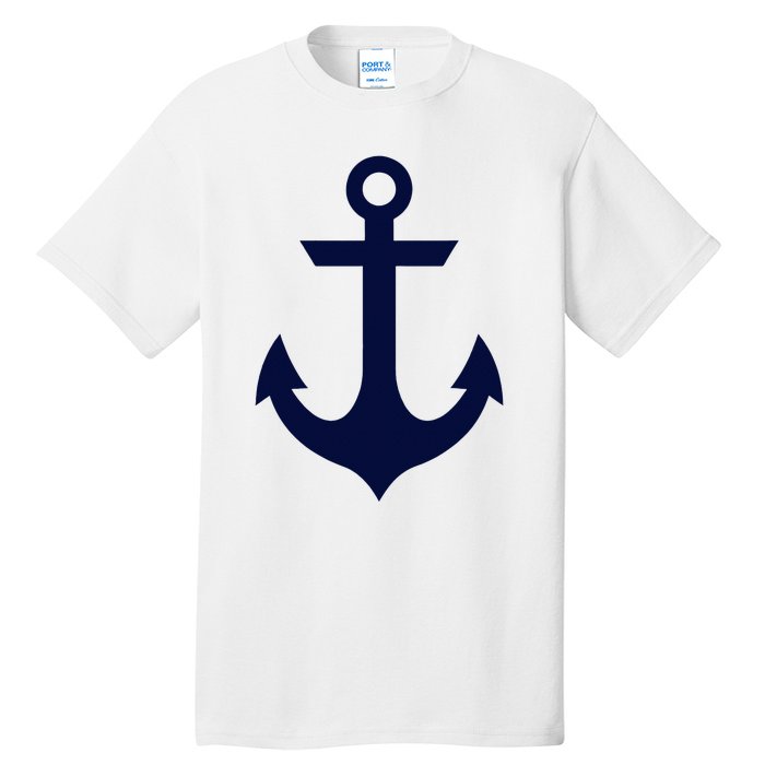 Preppy Nautical Anchor Gifts For Sailors Boaters & Yachting Tall T-Shirt