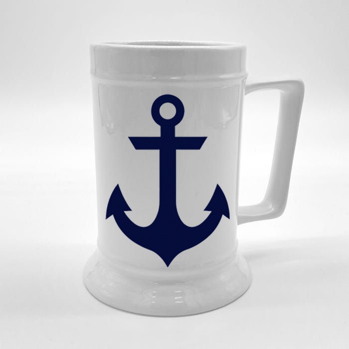 Preppy Nautical Anchor Gifts For Sailors Boaters & Yachting Beer Stein