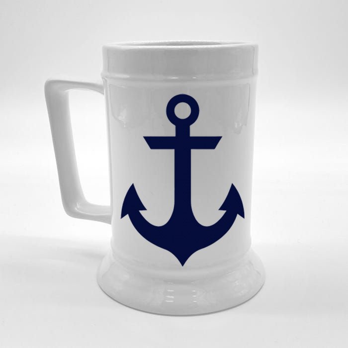 Preppy Nautical Anchor Gifts For Sailors Boaters & Yachting Beer Stein