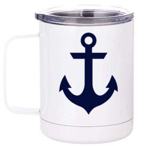 Preppy Nautical Anchor Gifts For Sailors Boaters & Yachting 12 oz Stainless Steel Tumbler Cup