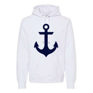 Preppy Nautical Anchor Gifts For Sailors Boaters & Yachting Premium Hoodie