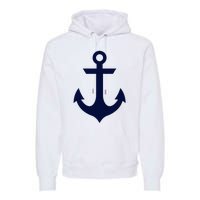 Preppy Nautical Anchor Gifts For Sailors Boaters & Yachting Premium Hoodie