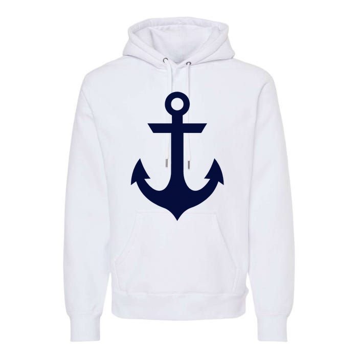 Preppy Nautical Anchor Gifts For Sailors Boaters & Yachting Premium Hoodie