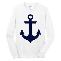 Preppy Nautical Anchor Gifts For Sailors Boaters & Yachting Tall Long Sleeve T-Shirt