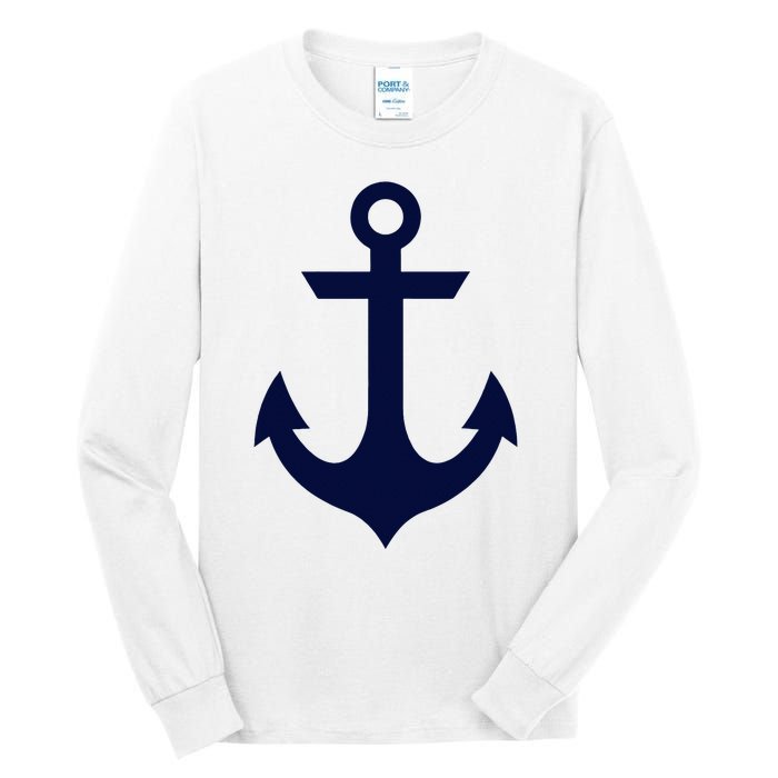 Preppy Nautical Anchor Gifts For Sailors Boaters & Yachting Tall Long Sleeve T-Shirt