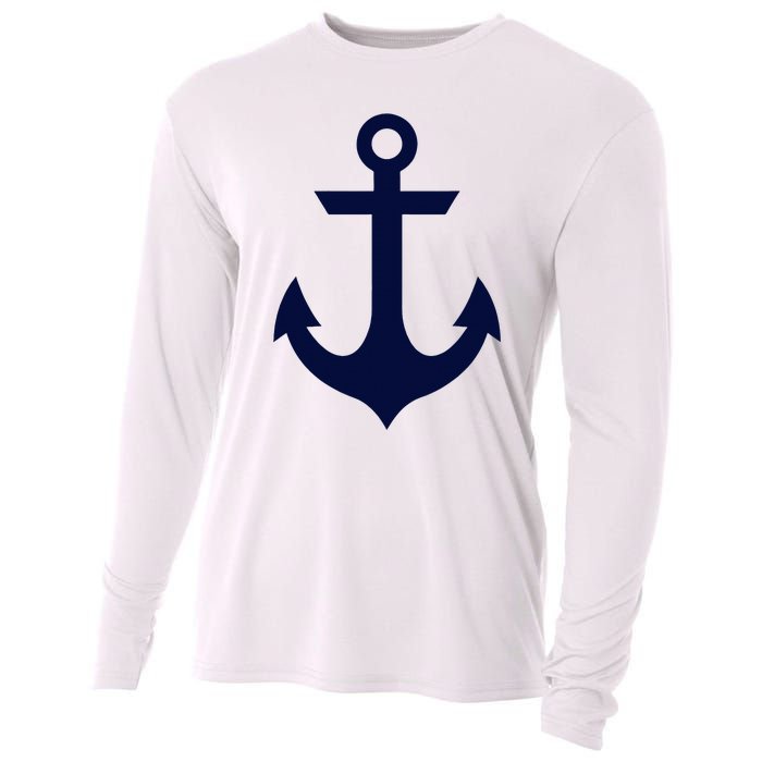 Preppy Nautical Anchor Gifts For Sailors Boaters & Yachting Cooling Performance Long Sleeve Crew