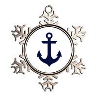 Preppy Nautical Anchor Gifts For Sailors Boaters & Yachting Metallic Star Ornament