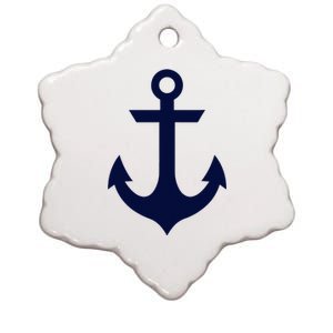 Preppy Nautical Anchor Gifts For Sailors Boaters & Yachting Ceramic Star Ornament