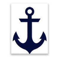 Preppy Nautical Anchor Gifts For Sailors Boaters & Yachting Poster