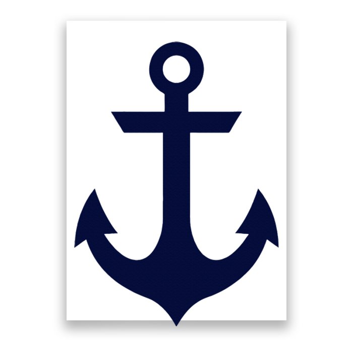 Preppy Nautical Anchor Gifts For Sailors Boaters & Yachting Poster