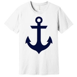 Preppy Nautical Anchor Gifts For Sailors Boaters & Yachting Premium T-Shirt