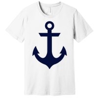 Preppy Nautical Anchor Gifts For Sailors Boaters & Yachting Premium T-Shirt