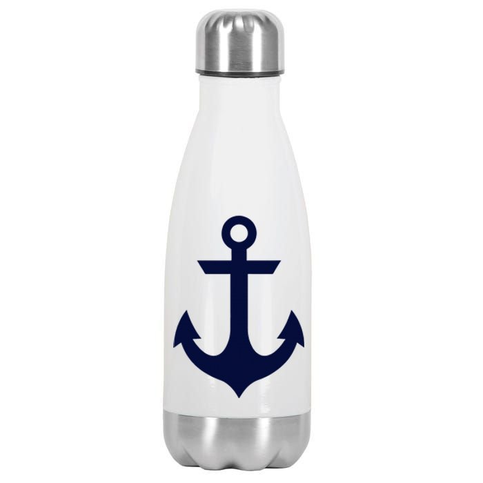 Preppy Nautical Anchor Gifts For Sailors Boaters & Yachting Stainless Steel Insulated Water Bottle