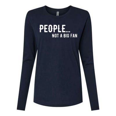 People Not A Big Fan Funny Introvert Womens Cotton Relaxed Long Sleeve T-Shirt