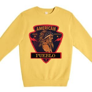 Pueblo Native American Indian Pride Respect Arrow Premium Crewneck Sweatshirt