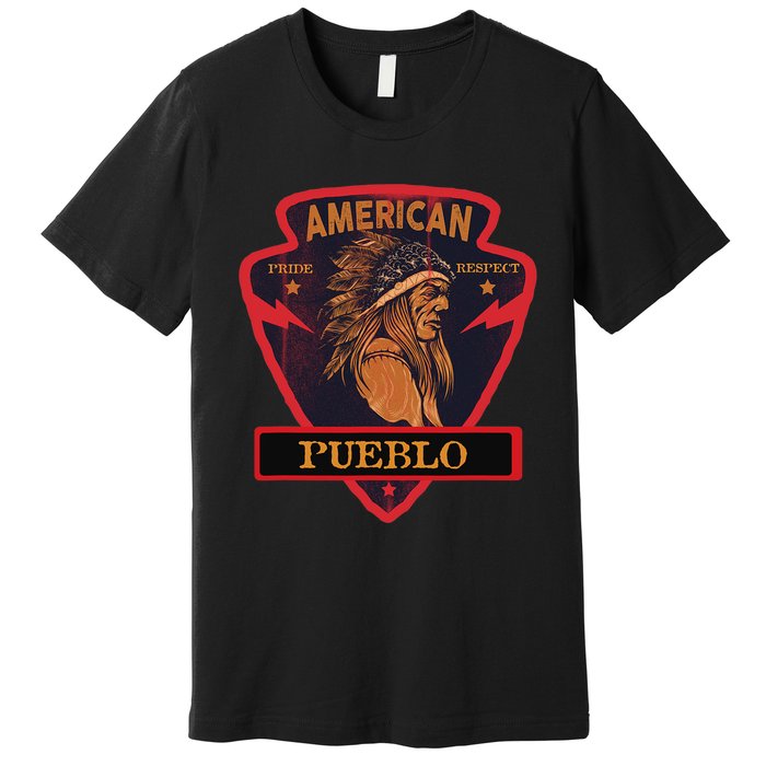 Pueblo Native American Indian Pride Respect Arrow Premium T-Shirt