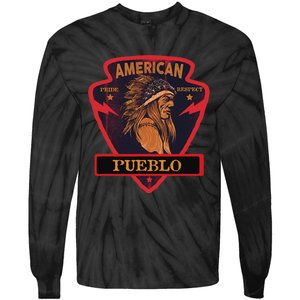 Pueblo Native American Indian Pride Respect Arrow Tie-Dye Long Sleeve Shirt