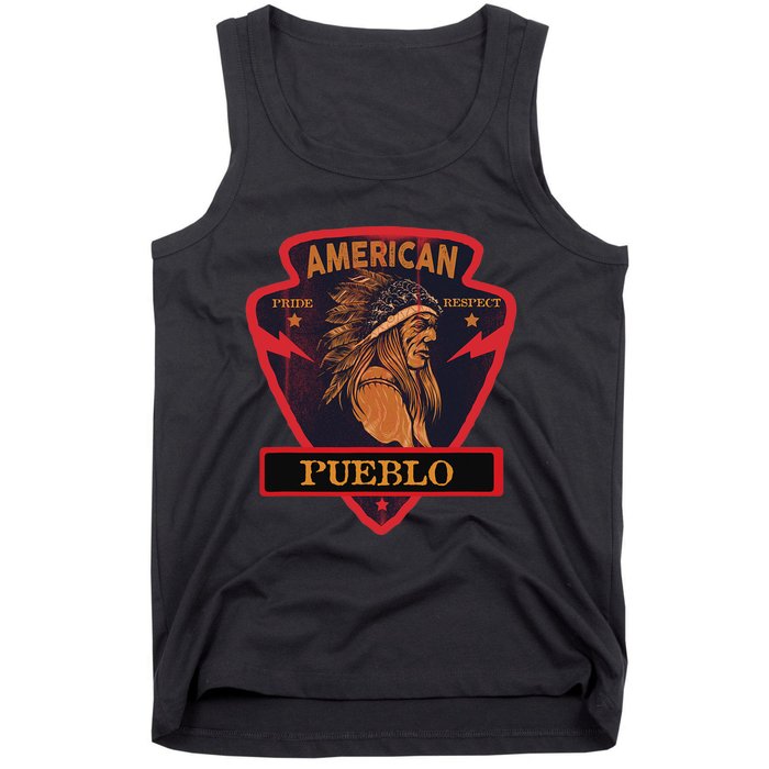 Pueblo Native American Indian Pride Respect Arrow Tank Top