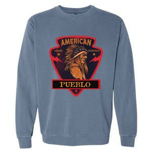 Pueblo Native American Indian Pride Respect Arrow Garment-Dyed Sweatshirt