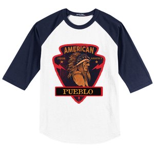 Pueblo Native American Indian Pride Respect Arrow Baseball Sleeve Shirt