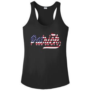 Patrick Name American Flag Gift Ladies PosiCharge Competitor Racerback Tank