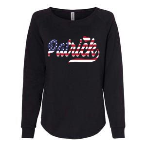 Patrick Name American Flag Gift Womens California Wash Sweatshirt