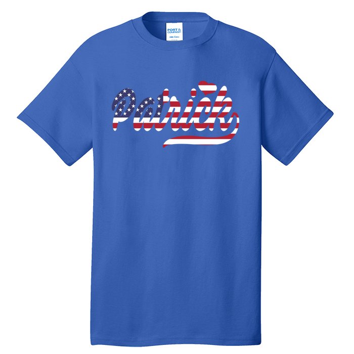 Patrick Name American Flag Gift Tall T-Shirt