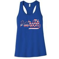 Patrick Name American Flag Gift Women's Racerback Tank