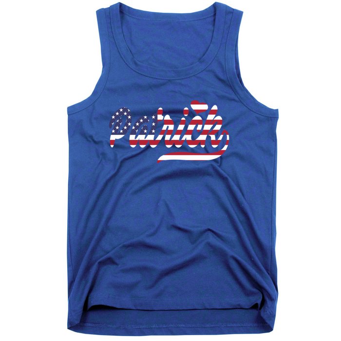 Patrick Name American Flag Gift Tank Top