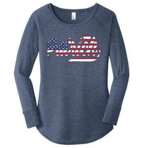 Patrick Name American Flag Gift Women's Perfect Tri Tunic Long Sleeve Shirt