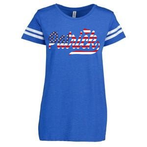 Patrick Name American Flag Gift Enza Ladies Jersey Football T-Shirt