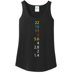 Photography Number Aperture Value Camera Ladies Essential Tank