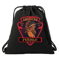 Pueblo Native American Indian Pride Respect Arrow Drawstring Bag