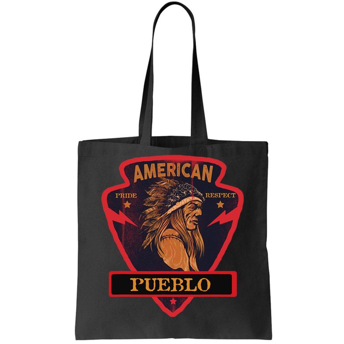 Pueblo Native American Indian Pride Respect Arrow Tote Bag