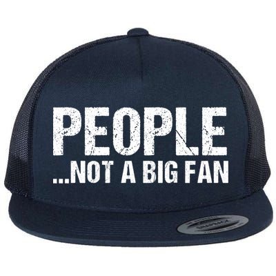 People Not A Big Fan Funny Flat Bill Trucker Hat