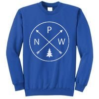 Pacific Northwesgift Arrows Pine Tree Pnw Meaningful Gift Tall Sweatshirt