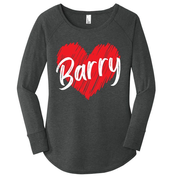 Personalized Name Barry I Love Barry Women's Perfect Tri Tunic Long Sleeve Shirt