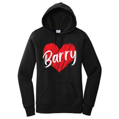 Personalized Name Barry I Love Barry Women's Pullover Hoodie