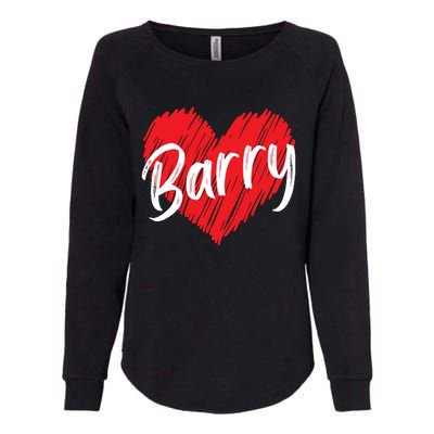 Personalized Name Barry I Love Barry Womens California Wash Sweatshirt